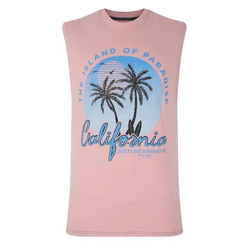 KAM Cali Paradise Ärmelloses T-Shirt Rosa